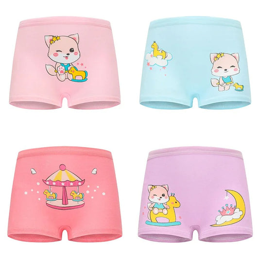 Set van 12 Schattige Kinderonderbroeken – Meisjes | Zacht Katoen | Kleurrijke Prints