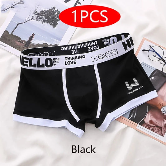 3PCS Mannen Katoenen Boxershorts Slipje Zachte Brief Riem Ademend Mode Sport Mannen Boxer Mid-taille Vier Hoek broek Maat L-3XL